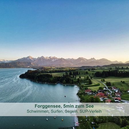 Chalet - Ferienwohnungen - Biohof Stoeger - Panoramasuedbalkon - Grandiose Aussicht Auf See, Berge Und Schloss Neuschwanstein Rieden Exterior photo