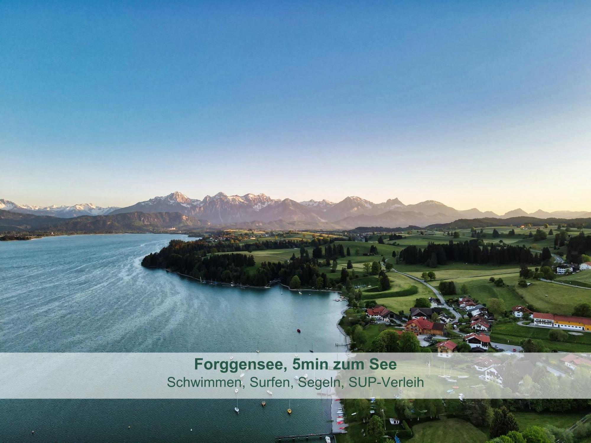 Chalet - Ferienwohnungen - Biohof Stoeger - Panoramasuedbalkon - Grandiose Aussicht Auf See, Berge Und Schloss Neuschwanstein Rieden Exterior photo